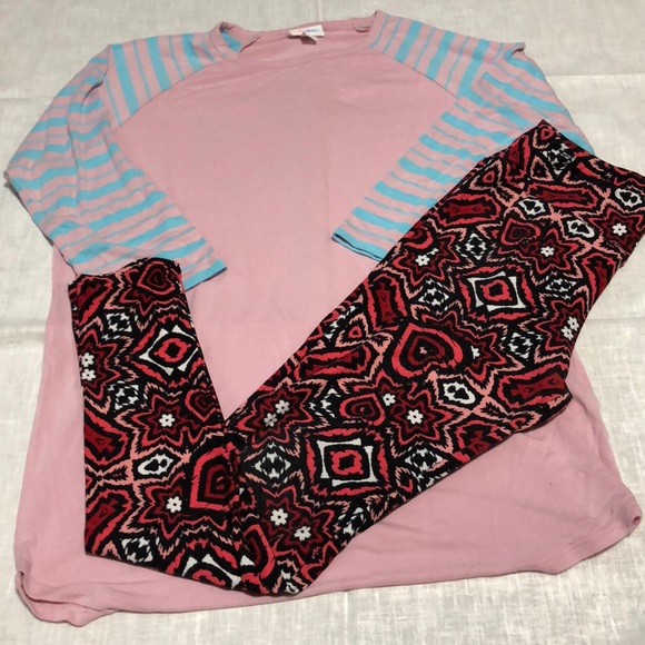 One size LuLaRoe Valentine leggings - Picture 3 of 3